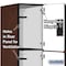 Salsbury Industries 3 Tier Designer Locker, 54"Wx76"Hx24"D, 9 Door, Mahogany 18-23364MAH - alternate 3